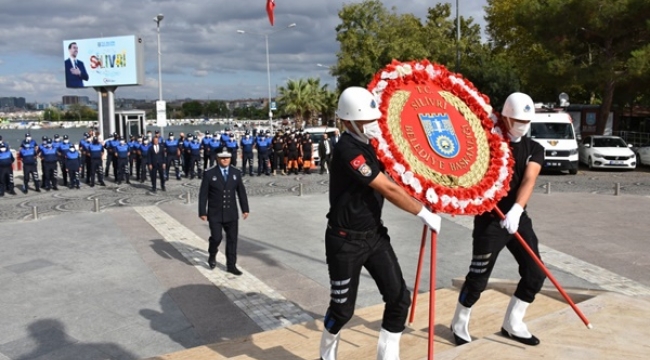 Silivri'de Zabıta Haftası Çelenk Sunma Töreni İle Kutlandı