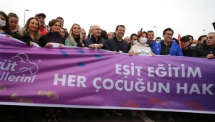 Dilek İmamoğlu'ndan Eğitim İçin 'Eşitlik' Pankartı