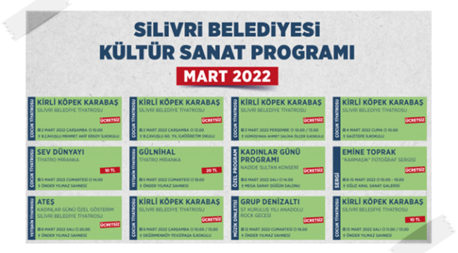 Mart Ayı Kültür ve Sanat Programı Belli Oldu