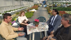 Ertuğrul'dan, Örtü Altı Süs Bitkileri Üretimi Yapan İşletmeye Ziyaret