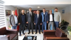 Recep Akıncı ve ekibine Başkan Yılmaz'dan hayırlı olsun ziyareti