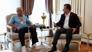 İmamoğlu, İBB çalışanı Şampiyon Golfçüyü ağırladı