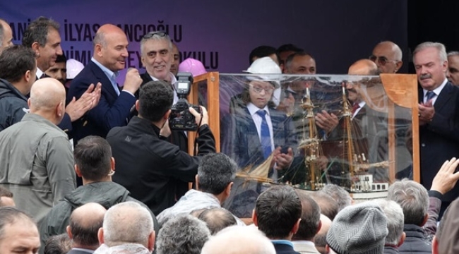 Silivrili iş adamı Trabzon'da okul yaptırıyor! Bakan Soylu, temel atma törenine katıldı!