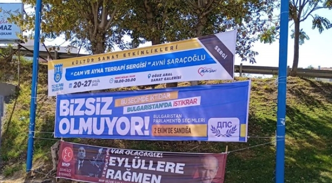 Türk'ün Bulgaristan'daki savunucuları için Silivri pankartlarla donatıldı
