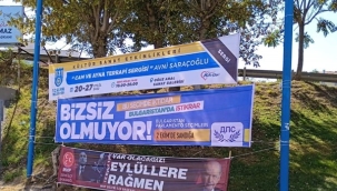 Türk'ün Bulgaristan'daki savunucuları için Silivri pankartlarla donatıldı