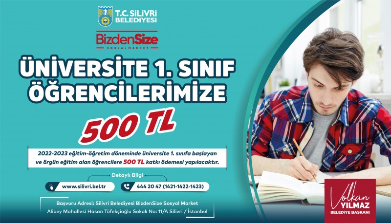 Silivri Belediyesinden Üniversite Öğrencilerine 500 TL