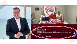 Doruk Bulut'tan Silivrispor'a 100 Bin TL'lik Destek