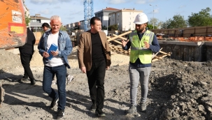 Silivri Belediye Başkanı Bora Balcıoğlu Gençlik ve Kültür Merkezi İnşaatını İnceledi