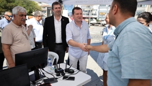 Başkan Balcıoğlu ve Çatalca Belediye Başkanı Erhan Güzel Kentsel Dönüşüm Ofisi Çadırını Ziyaret Etti