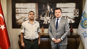 Başkan Balcıoğlu, Silivri Askerlik Şube Başkanı Umut Metin'i Makamında Ağırladı