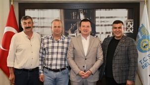 Gümüşyaka Mahalle Muhtarı Başkan Balcıoğlu'nu Ziyaret Etti