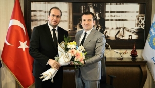 AK Parti İlçe Başkanı Ekrem Pamuk, Başkan Balcıoğlu'na İade-i Ziyarette Bulundu