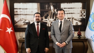 İlçe Milli Eğitim Müdürü İbrahim Hakkı Damat, Başkan Balcıoğlu'nu Ziyaret Etti