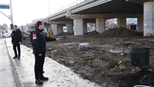 Başkan Balcıoğlu, E5 Karayolu Yan Yol Peyzaj Düzenlemesi Çalışmalarını İnceledi