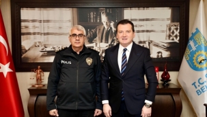 Başkan Balcıoğlu, İlçe Emniyet Müdürü Ali Osman Turhan'ı Makamında Ağırladı