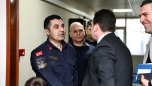 Başkan Balcıoğlu, Cezaevi Tabur Komutanı Ergün Çoban'ı Ziyaret Etti