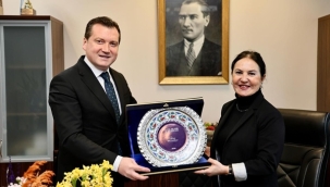 Başkan Balcıoğlu, İSKİ Silivri Şube Müdürü Gülay Özvatan'ı Ziyaret Etti