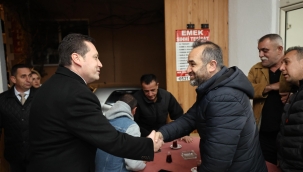 Başkan Balcıoğlu kahvehane ziyaretlerine devam ediyor