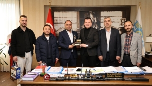 Başkan Balcıoğlu, Özgür İnamoğlu'nu Makamında Misafir Etti