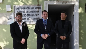 Başkan Balcıoğlu, Gazitepe Camii'nde İncelemelerde Bulundu