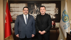 Başkan Balcıoğlu, Marmara Ereğlisi Belediye Başkanı Onur Bozkurter'i Ağırladı