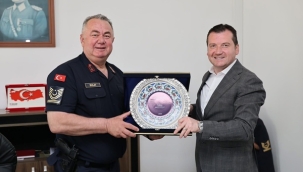 Başkan Balcıoğlu, Büyükkılıçlı Jandarma Karakol Komutanı Ahmet Duran Bulat'ı Ziyaret Etti