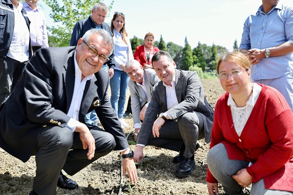 Başkan Balcıoğlu, Gazitepe Mahallesi'nde tarım alanlarını ziyaret etti