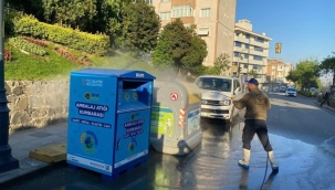 Silivri Belediyesi Yaz Aylarına Yönelik Konteyner Dezenfeksiyon Çalışmalarını Yoğunlaştırdı