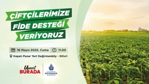 Silivri'de Çiftçilere Yazlık Sebze Fidesi Desteği Sürüyor