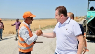 Başkan Balcıoğlu, Çeltik Yolu'ndaki Yol Çalışmalarını Yerinde İnceledi