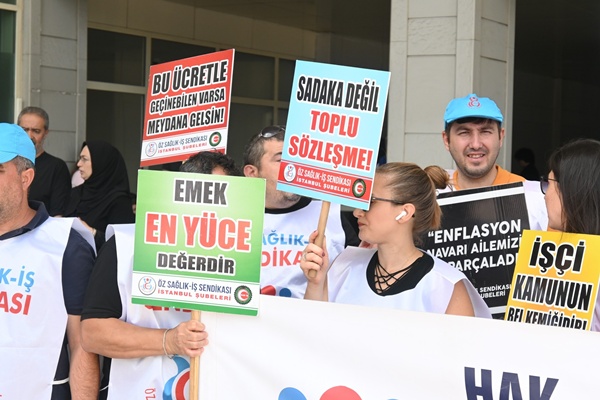 Beylikdüzü Devlet Hastanesi'nde Tansiyon Yüksek! Hak-İş ve Öz Sağlık-İş'ten Net Mesaj: "Artık Yeter! Emeğin Hakkı Gasp Edilemez!"