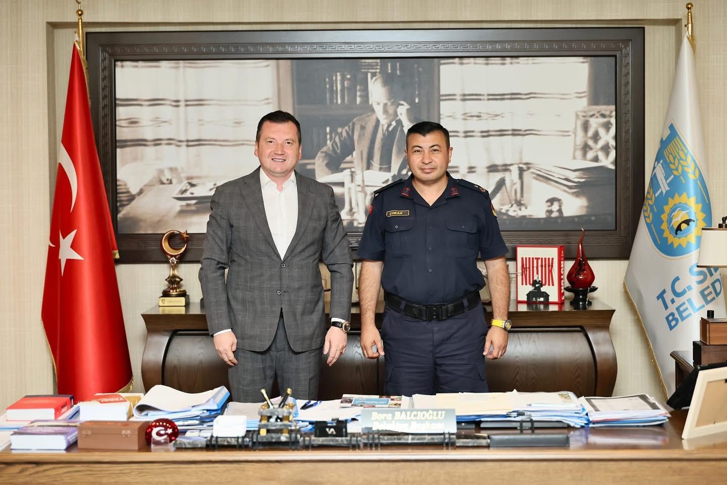 Marmara Ceza İnfaz Kurumu Tabur Komutanı Başkan Balcıoğlu'nu ziyaret etti