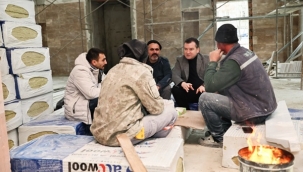 Başkan Balcıoğlu, Alibey Cami inşaatında çalışan emekçilerle bir araya geldi