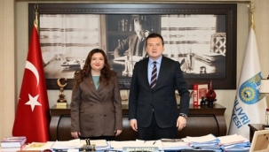 Başkan Balcıoğlu, Evciler Belediye Başkanını ağırladı