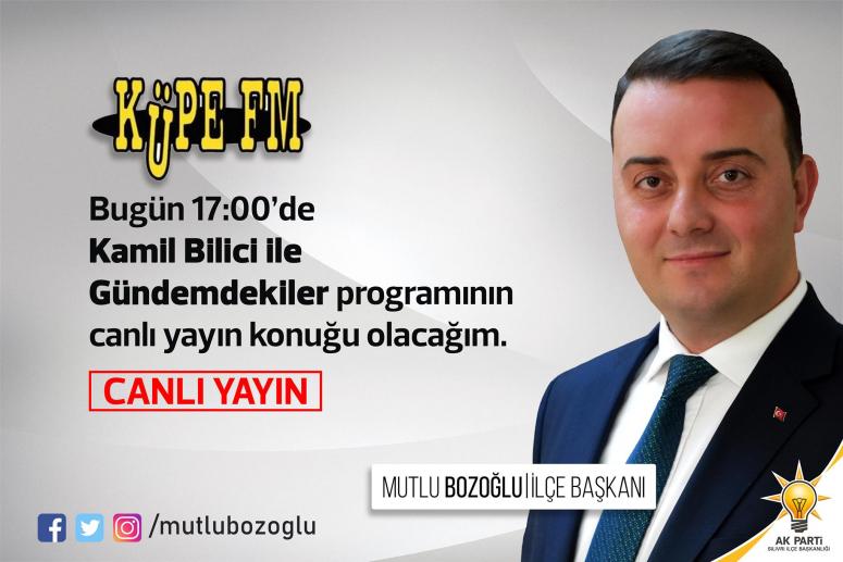 Bozoğlu, radyo programına katılacak