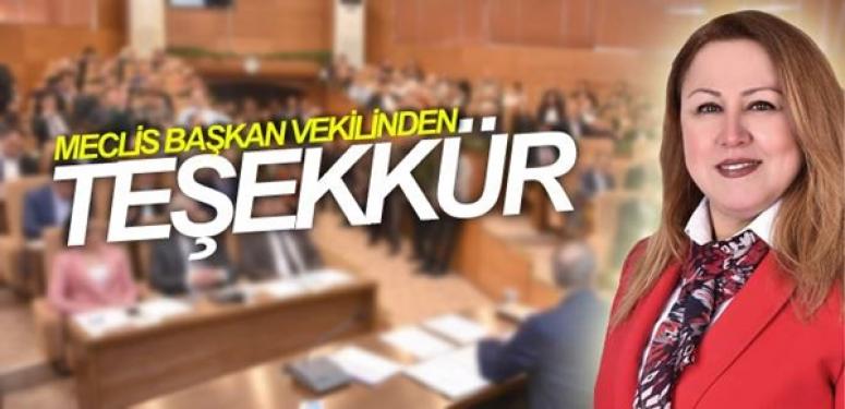 Meclis başkan vekilinden teşekkür