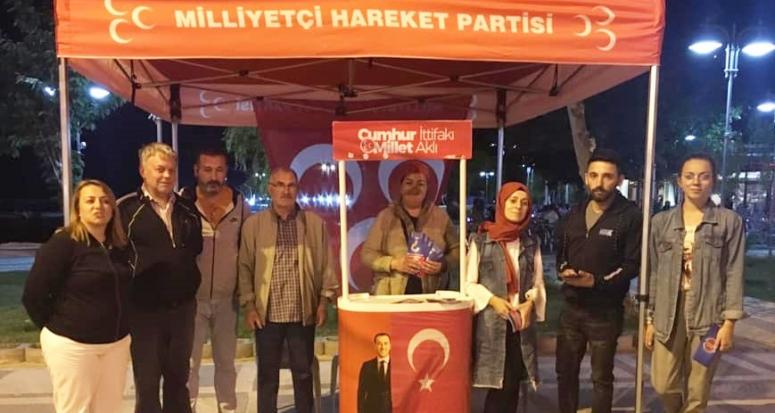 MHP seçim standı açtı