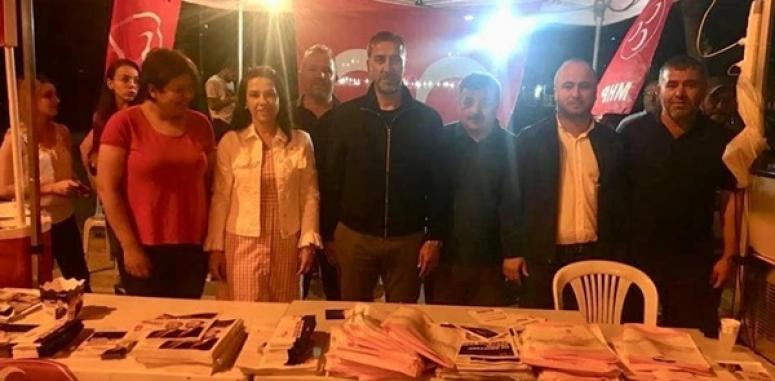 Yılmaz'dan MHP ve AK Parti seçim standına ziyaret