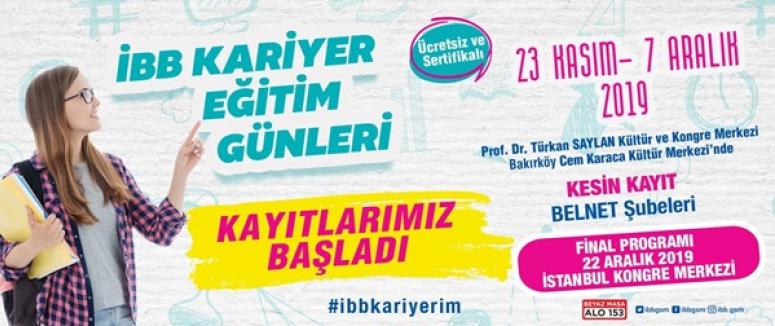 İBB Kariyer Eğitim Günleri, 23 Kasım'da Başlıyor