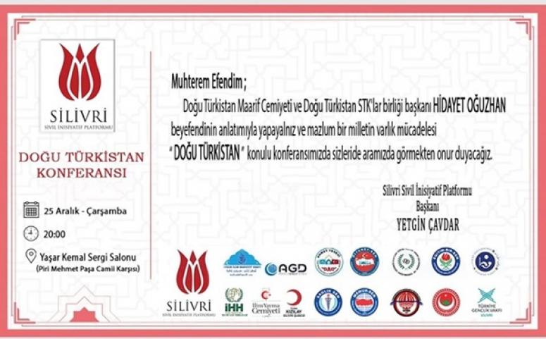 Silivri Sivil İnisiyatif Platfformu'ndan 'Doğu Türkistan' Konferansı