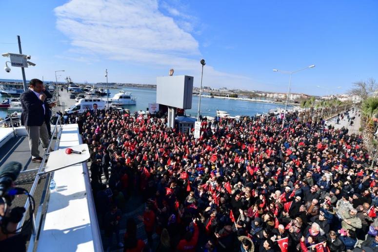 Silivri'de İmamoğlu'na sevgi seli….