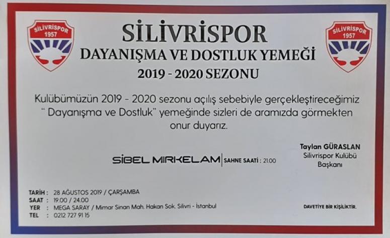 Silivrispor, 'Dayanışma ve Dostluk' yemeği düzenliyor