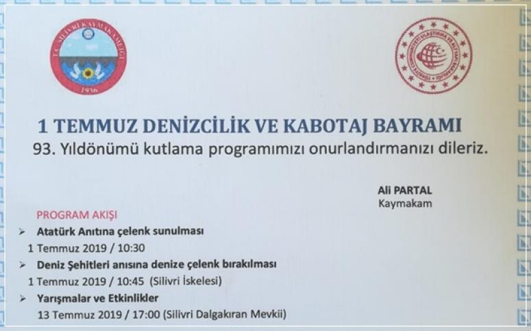 Kabotaj Bayramı Silivri programı belli oldu