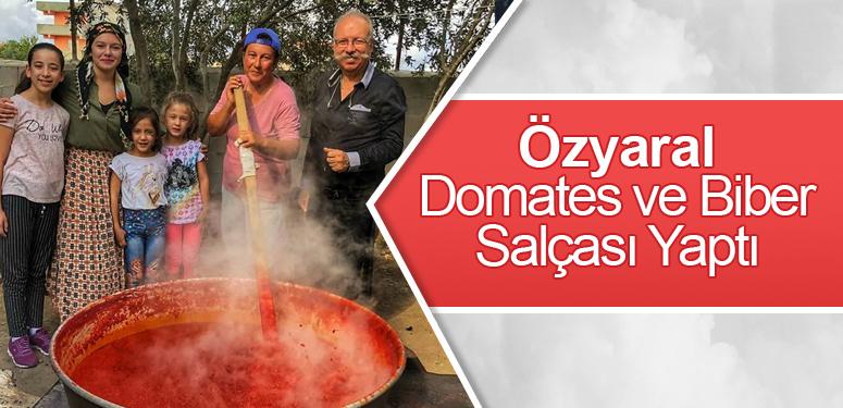 Özyaral domates ve biber salçası yaptı